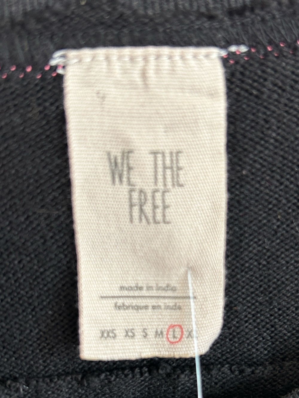 Free People x We The Free Washed Black Summer Nights Sequined AUSTIN 43 Tee LG - Picture 8 of 10